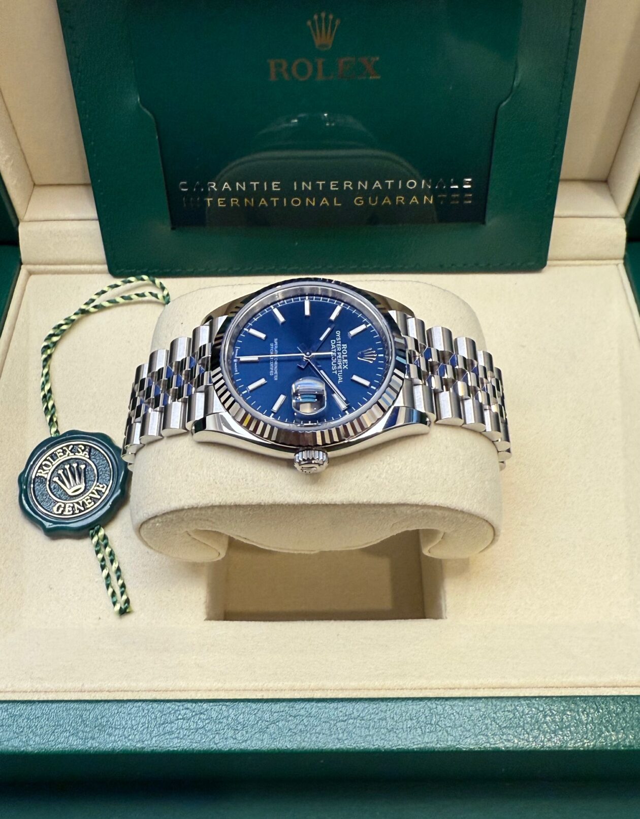 Rolex Datejust 36, 126234, blau Index, Jubilee, NEU 2025, ungetragen – Bild 3