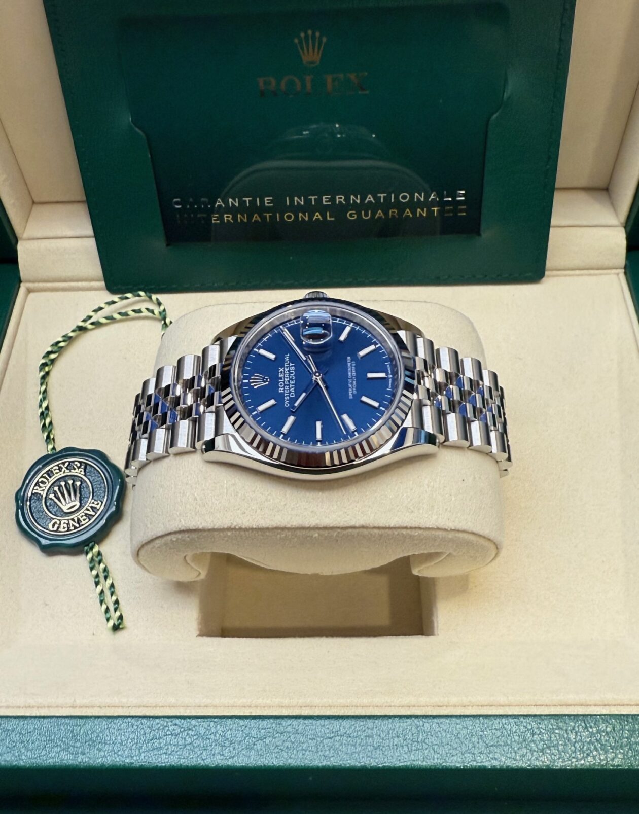 Rolex Datejust 36, 126234, blau Index, Jubilee, NEU 2025, ungetragen – Bild 4
